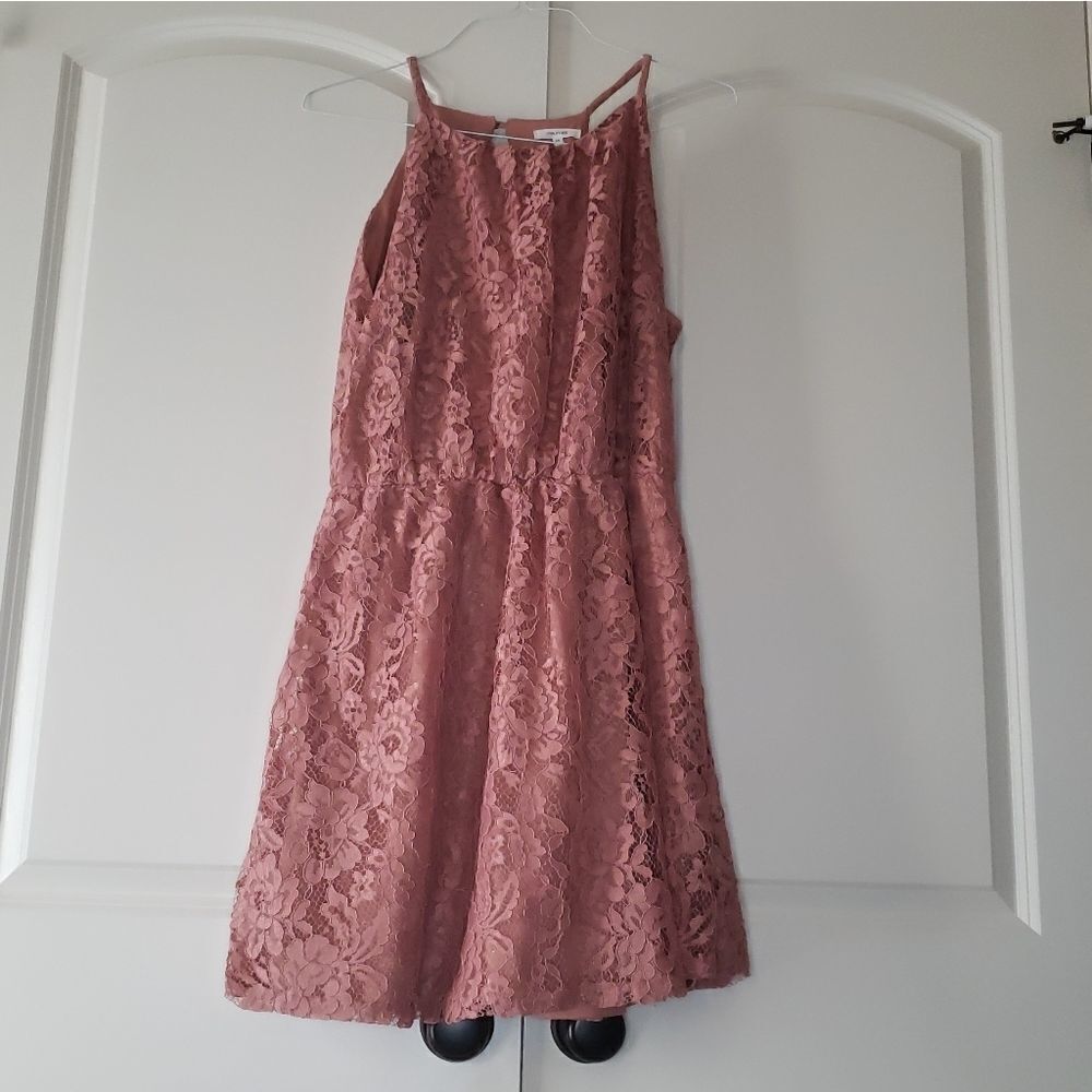 Maurices Lace Mauve Pink Colored Dress Plus‎ Sz 0